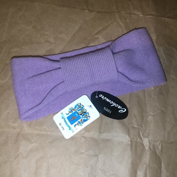 100% Cashmere Bow headband